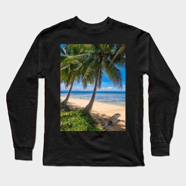 Panaraga Beach, Barobo, Surigao del Sur, Mindanao, Philippines Long Sleeve T-Shirt by Upbeat Traveler